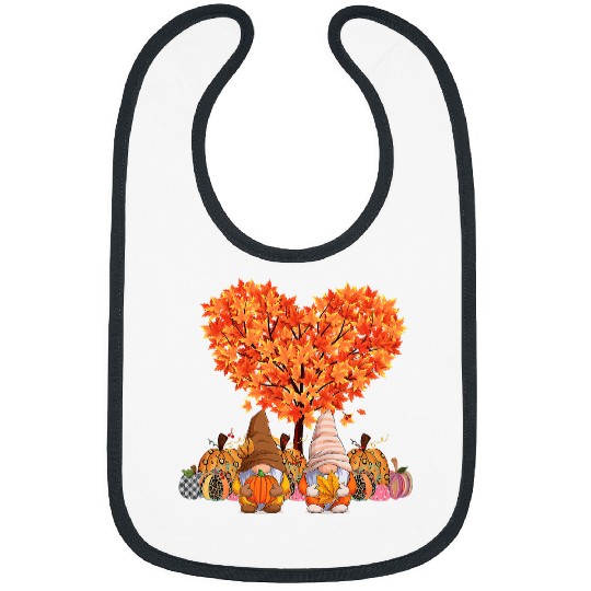 Its Fall Yall Cute Gnomes Pumpkin Autumn Tree Fall Leaves 453 Bibs