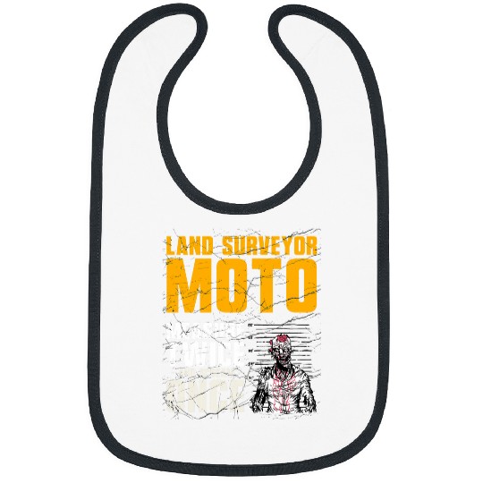 Measure Twice Scream Once Land Surveyor Scary Halloween Bibs