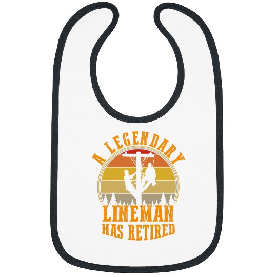 A Legendary Lineman Has Retired Funny Retirement Design 2 Bibs