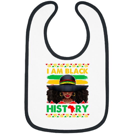 I Am Black History Month African American For Womens Girls 2 Bibs
