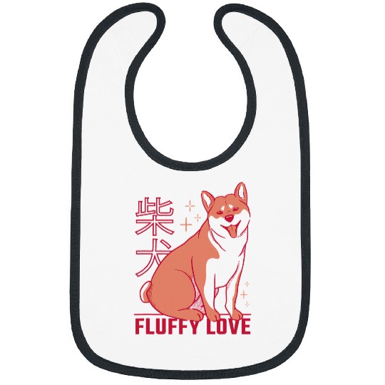Dog Shiba Inu Funny Shiba Inu Uni Dog Japanese Signs Love Bibs