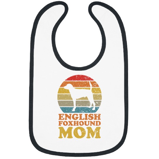 English Foxhound Dog Mom Bibs