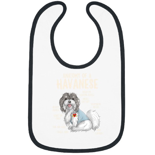 Dog Havanese Anatomy of A Havanese Dog Owner Puppy Funny Cute 3 Bibs