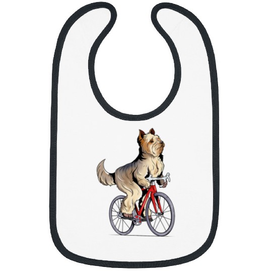 Cycling Cycle Yorkie Riding Bicycle Cute Biker Cyclist Bibs