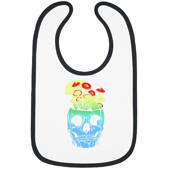 Skeletons Skulls Mushroom Hunting Skull Shrooms Hunter Foraging Forest Fungi Skull Bibs