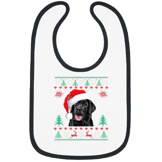 Labrador Lab Dog Black Lab Labrador Christmas Dog Owner Ugly Sweater Funny Bibs