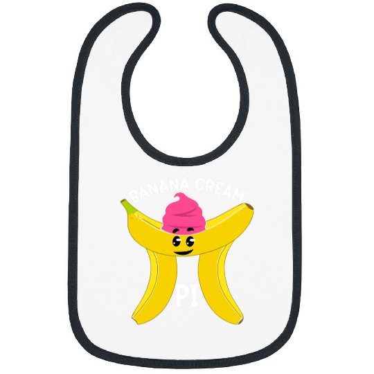 Funny Banana Cream Pie Math Teacher Pi Day Kids Bibs