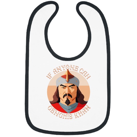 Funny Medieval History Teacher Genghis Khan Bibs