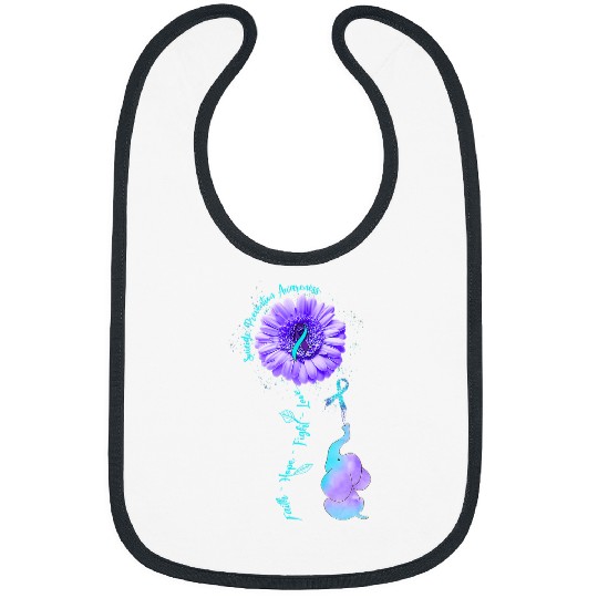 Faith Hope Fight Love Elephant suicides Prevention Awareness Bibs
