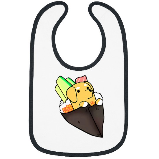 Labrador Lab Dog Sushi Rolls Pocket Japanese Kawaii Dog Mom Bibs