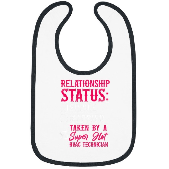 HVAC Technician Tech Girlfriend vintages Relationship Status Bibs