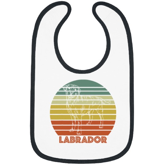Labrador Lab Dog vintages Retro Dog Labrador Retriever Gifts Black Yellow Lab 3 Bibs