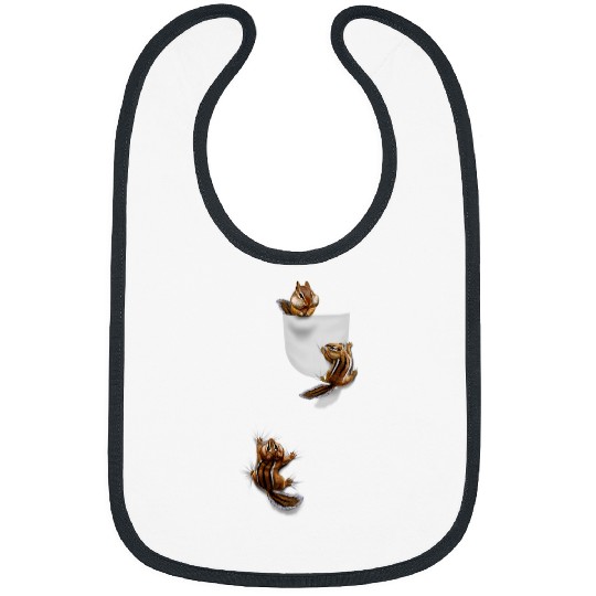 Climbing Climber T Cute Squirrel Playing Climbing in Pocket Chipmunk Climb Bibs