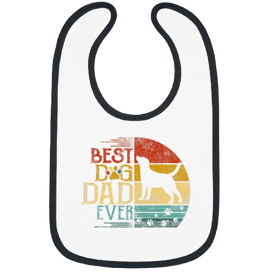 Labrador Lab Dog Mens bests Dog Dad Ever Labrador vintages Fathers Day Bibs