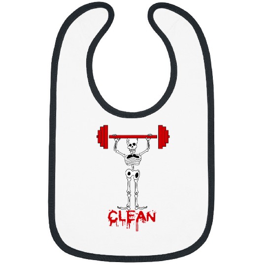 Skeletons Skulls Clean Skeletons Scary Weightlifting Halloween Fitness Skull Bibs