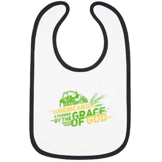 Tractor driving American Proud Farmer Agriculture Farm Harvest Tractor 1 Bibs