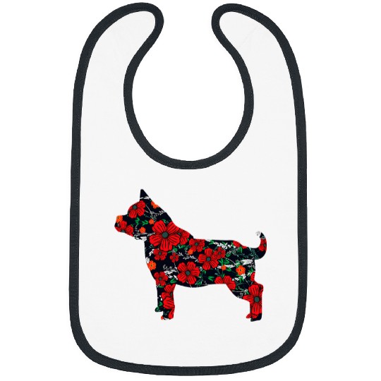 Bully or pitbull dog florals art pits lover gift Bibs