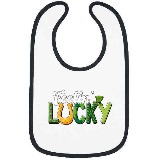 Horse Lover Feelin Lucky St Patricks Day Horse Shoe Lucky Horseshoe Bibs