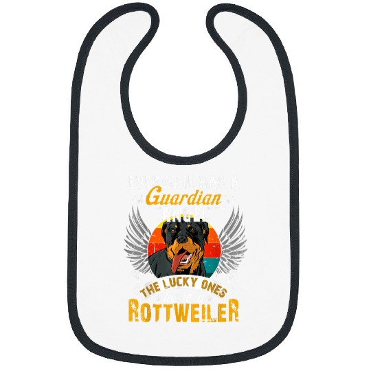 Dog Rottweiler My Rottweiler Is A Guardian Angel Tee Gift Who Loves Pets 2 Bibs