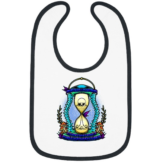 Skeletons Skulls Hourglass Skull Goth Skeletons Life Death Tomb 191 Skull Bibs