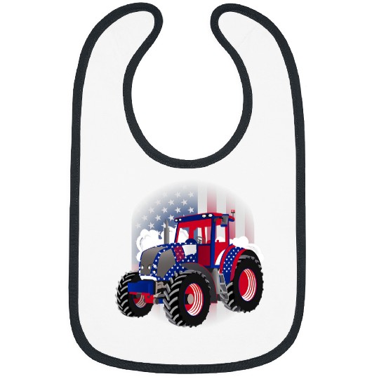 Tractor driving 4th of July tractor pulling or tractor pulling Bibs