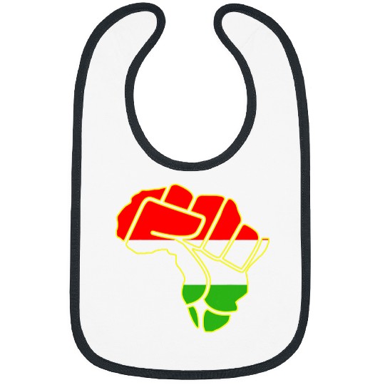 African Map Black History Fist Bibs