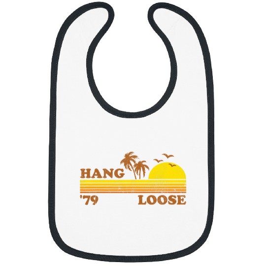 Surf Life vintages Hang Loose Surfing Beach Retro Sunset Surf 70s Gift 2 Bibs