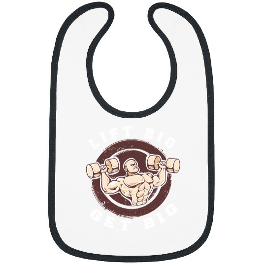 Gym Training Lift Big Get Big Funny Workout 498 Bodybuilding Bibs