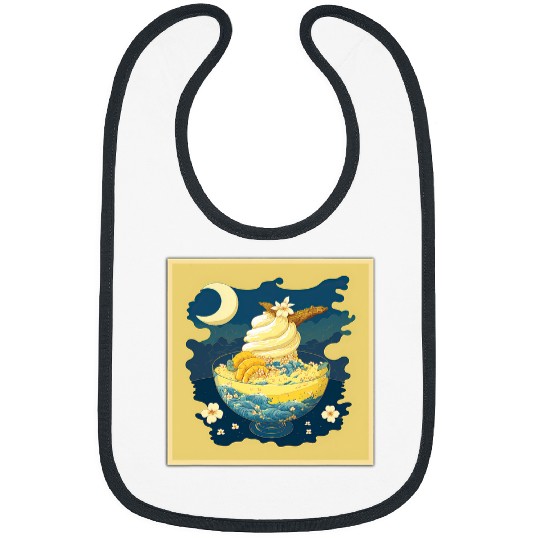 Surrealism Japanese Painting Banana Pudding Bibs