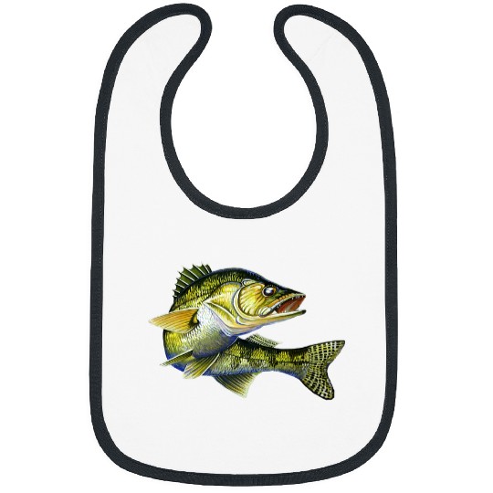 Fresh Water Fish Art Walleye Fishing Apparel Gift Fisherman Bibs