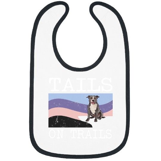 Hiking Hiker Staffordshire Bull Terrier Tails On Trails Funny Dog Hike Bibs