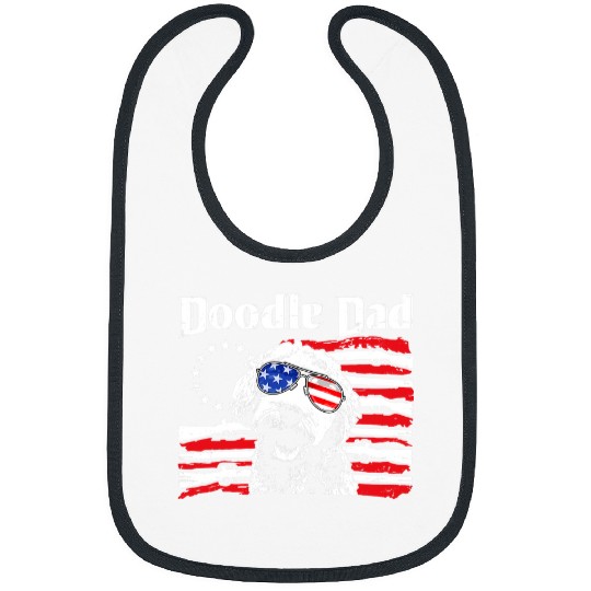 Goldendoodle Mens Doodle Dad Goldendoodle guns Rights Patriotic Fathers Day Doodle Dog Bibs