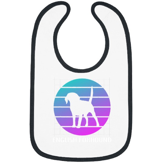 Retro English Foxhound Dog Lover Bibs
