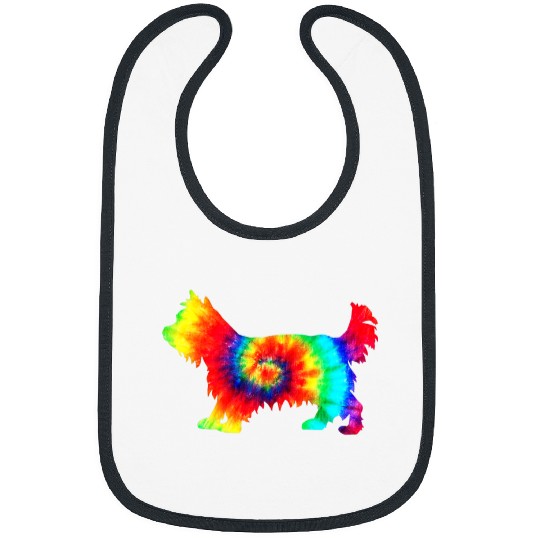 Baby Yorkie Dog Love r Dad Mom Boy Girl Tie Dye Colorful Bibs