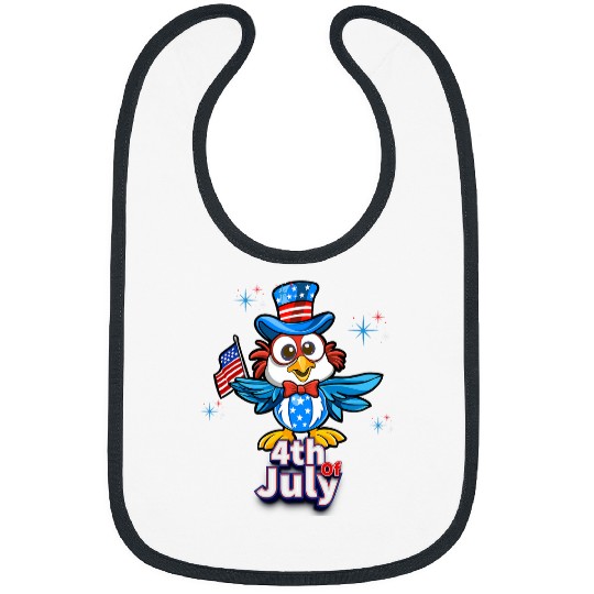 4th of July Eagle American Patriotic USA Pride Veteran Bibs