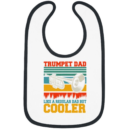 Trumpet Lover Dad Definition Happy Fathers Day Trumpet Player Bibs
