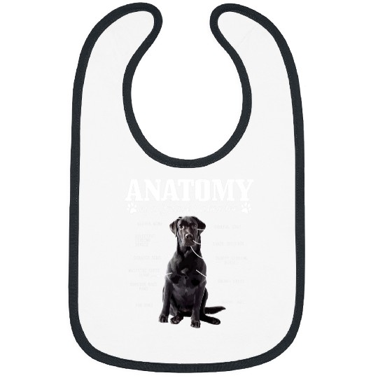 Labrador Lab Dog Black Labrador Retriever Anatomy Funny Cute Dog Mom Dad Bibs
