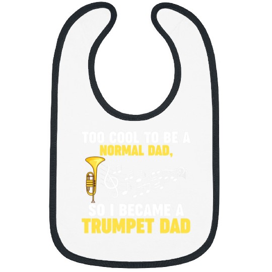 Trumpet Lover Mens cool be normal trumpet dad trumpet musical instrument Bibs