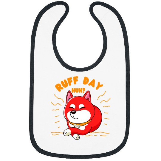 Dog Shiba Inu Having A Ruff Day huh Japanese Animal Shiba Inu Bibs