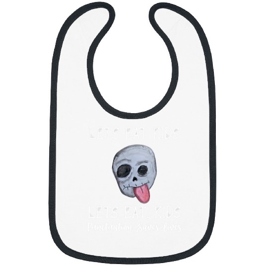Scary Lets Eat Kids Punctuation Saves Lives Halloween Bibs