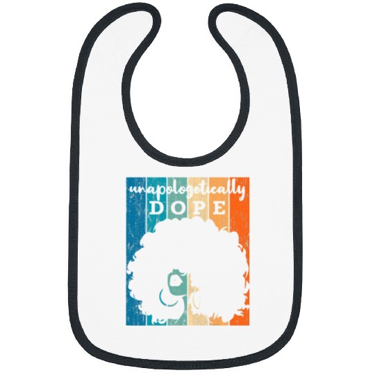 Unapologetically Dope Afro African American Christmas Funny 1 Bibs