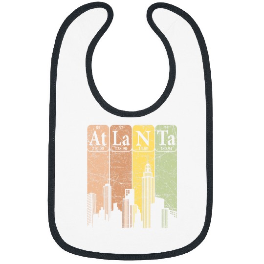 Atlanta Periodic Table Elements Atlanta Skyline Retro 1 Bibs