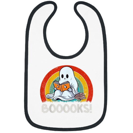 Booooks ghosts Funny Halloween Teacher Book Library Reading Bibs