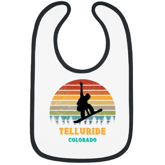 Skiing Ski Telluride Colorado vintages Sunset Snowboarding Snowboarder Bibs