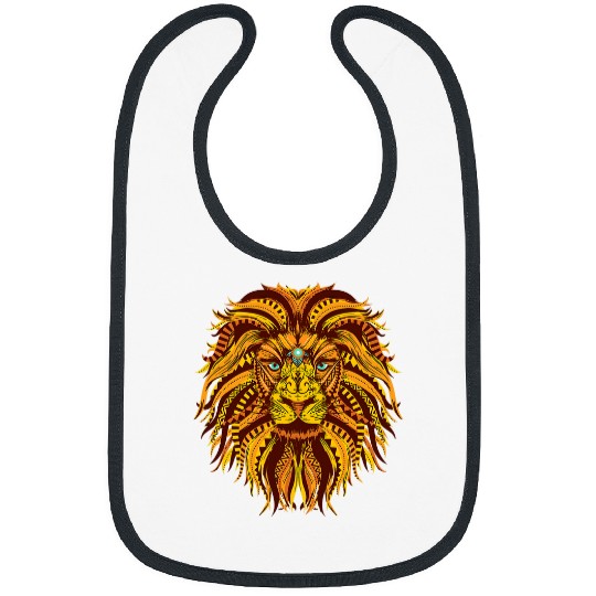 Leo Lion Big Cat Animal Astrology Summer Graphics Art Bibs