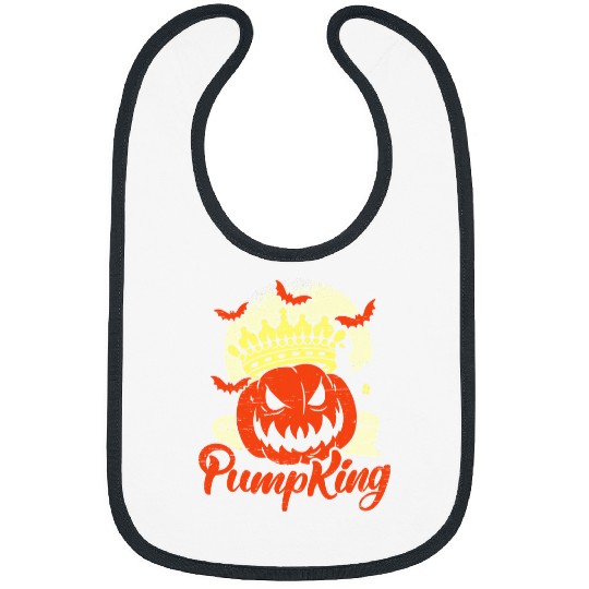 Pumpking Pumpkin King Funny Happy Halloween 3 Bibs