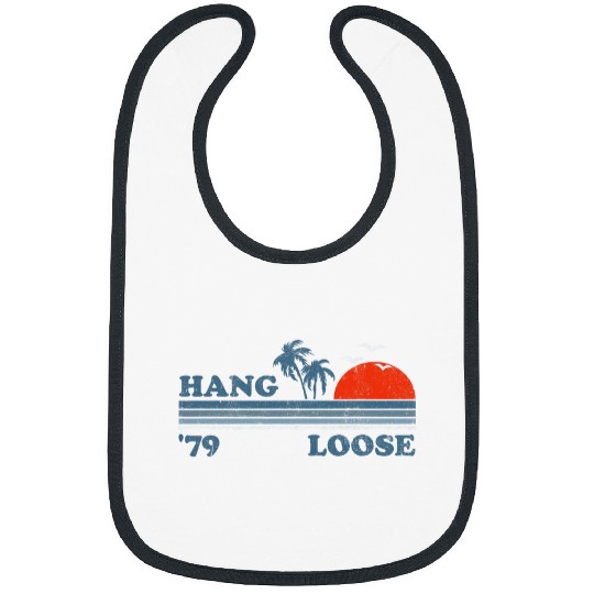 Surf Life vintages Hang Loose Surfing Beach Retro Sunset Surf 70s Gift 1 Bibs