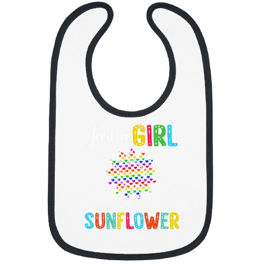 Just a Girl Who Loves Sunflower Love Pattern Sunflower Lover Bibs