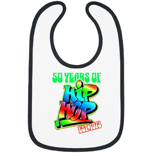 Hip Hop Music 50th Anniversary Black History Men DJ Graphic Bibs