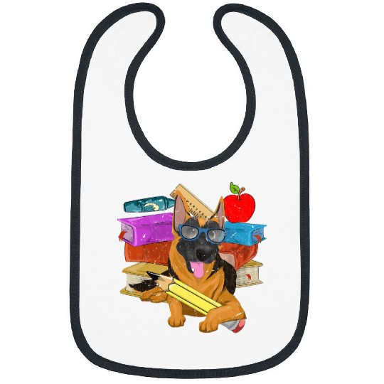 Dog Owner Kids School Student Dog Lover German Shepherd Bibs